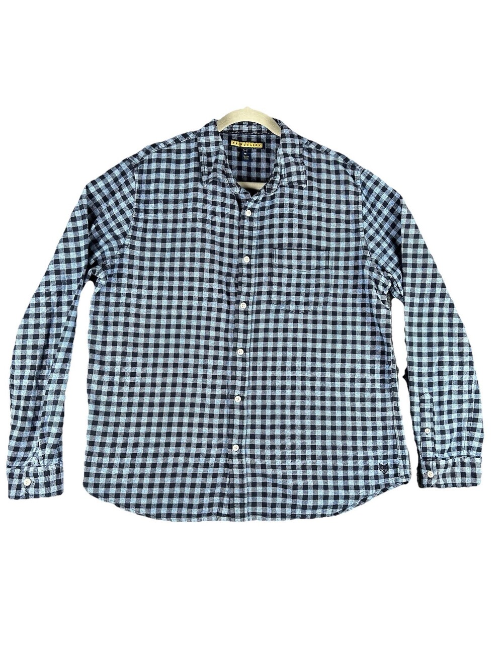 Prince & Fox Men's Size XL Shirt Blue/Black Plaid Long Sleeve Aeropostale